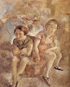 Jules Pascin Two seated maiden oil on canvas